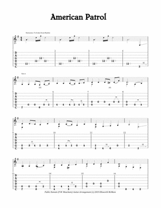 American Patrol march (For Fingerstyle Guitar Tuned CGDGAD)
