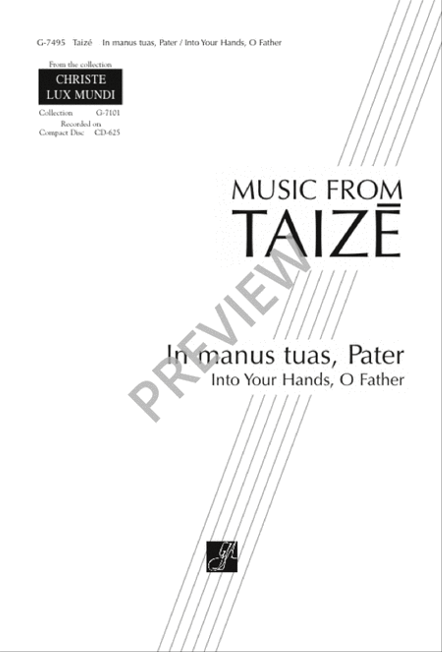 In manus tuas, Pater 4-Part scores gallery preview page 1