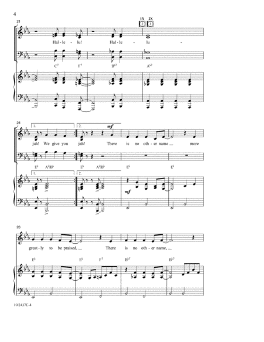Glory, Praise and Honor Glory, Praise and Honor 4-Part scores gallery preview page 3
