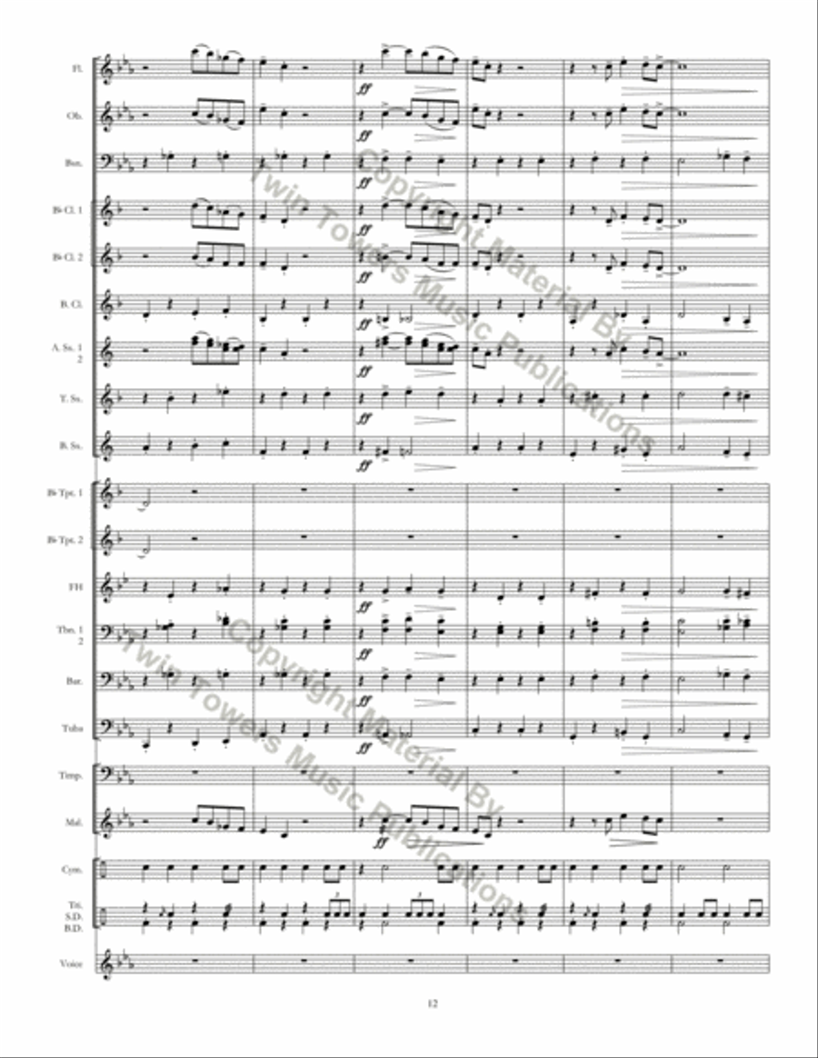 Chorale Prelude: I Want Jesus To Walk With Me Concert Band scores gallery preview page 13