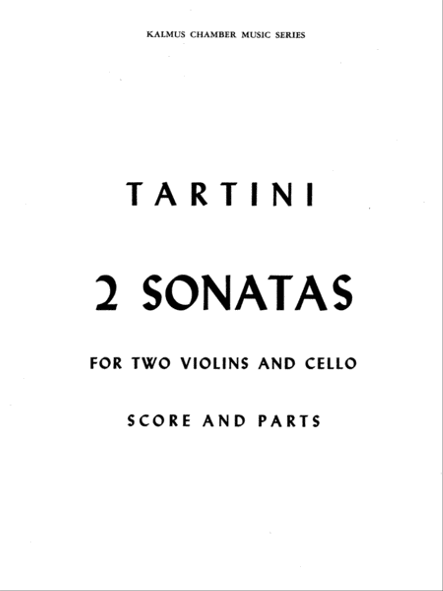 Two Sonatas for String Trio Small Ensemble scores gallery preview page 2