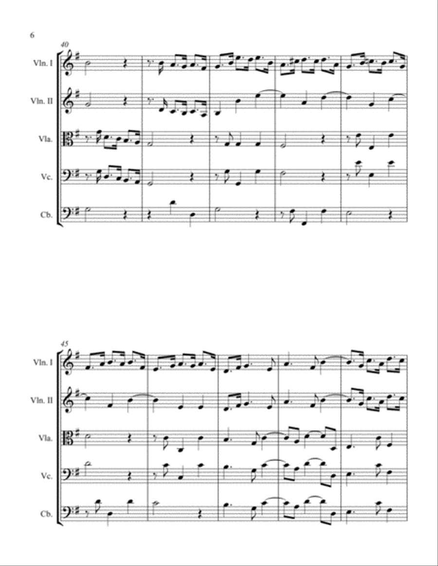 Harlequino String Orchestra scores gallery preview page 6