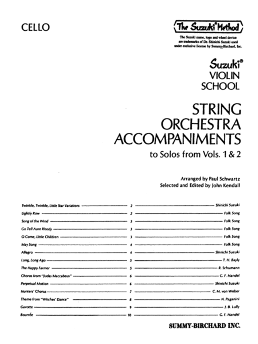 String Orchestra Accompaniments to Solos from Volumes 1 & 2 String Orchestra scores gallery preview page 2