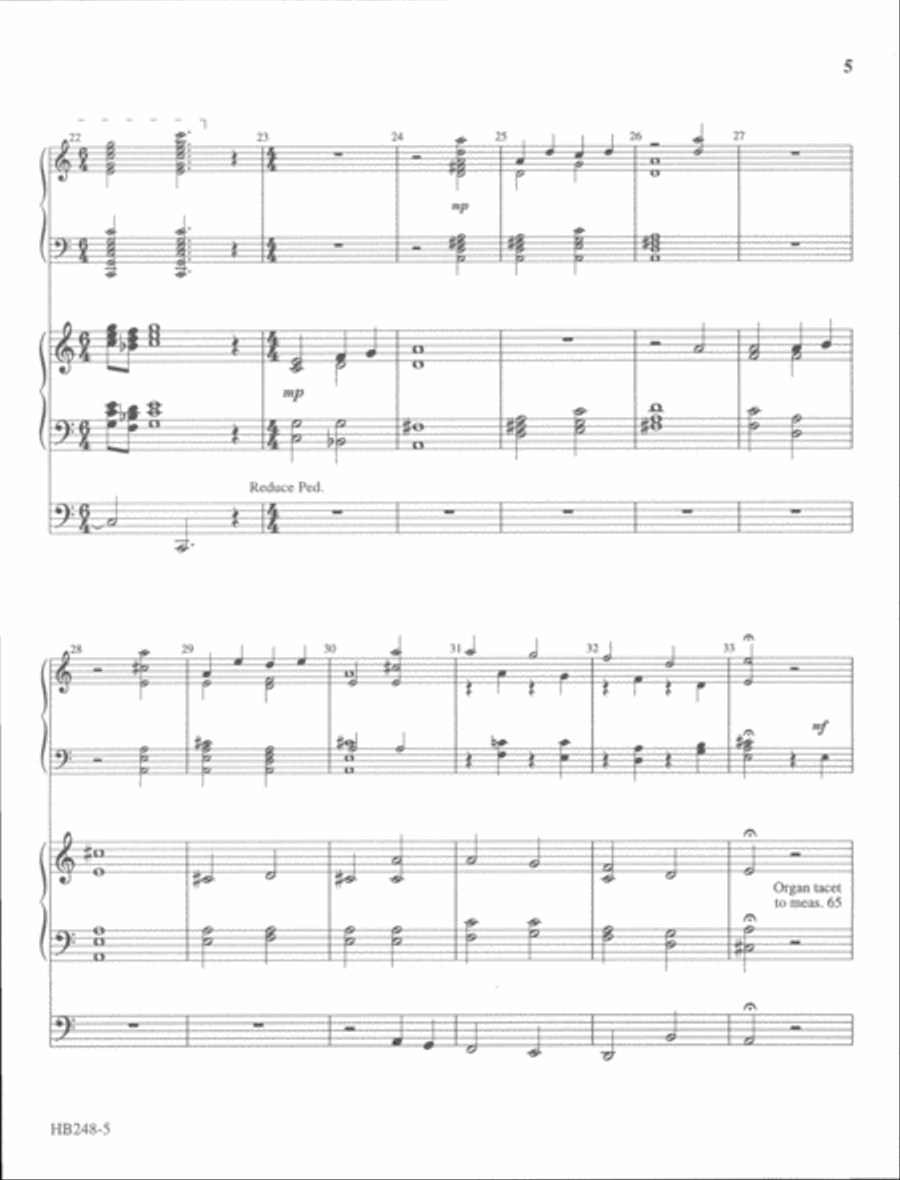 When Morning Gilds the Skies - organ and handbell score Handbell Choir scores gallery preview page 5