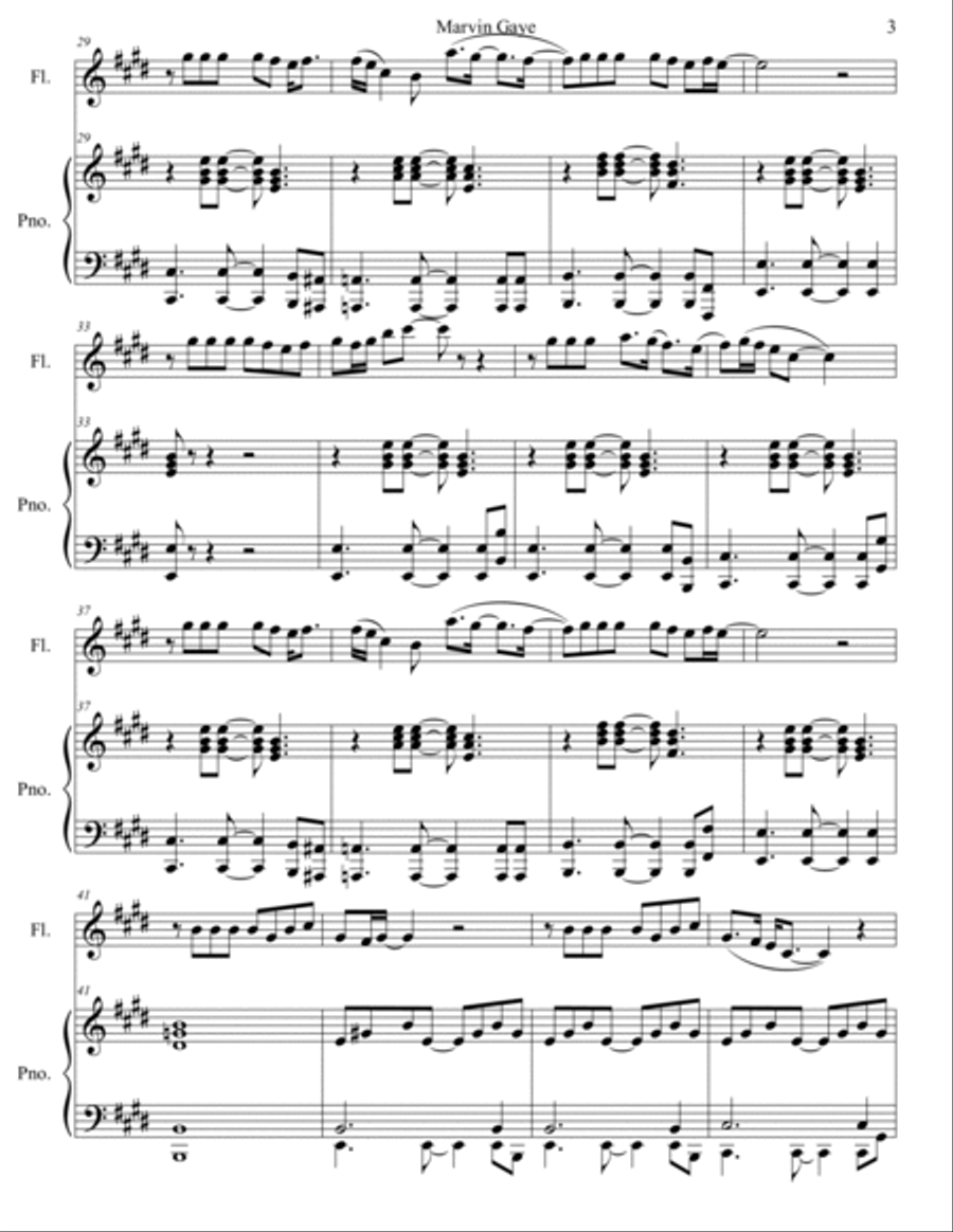 Marvin Gaye Flute Solo scores gallery preview page 4