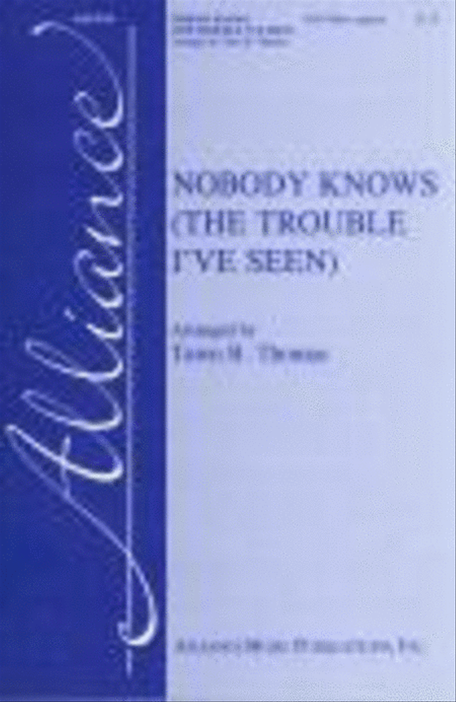 Nobody Knows (The Trouble I've Seen) A Cappella scores gallery preview page 1
