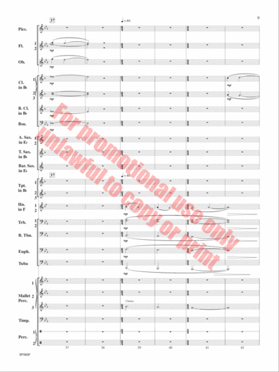 Rain and Snow on the Cedar Cliffs Concert Band scores gallery preview page 10