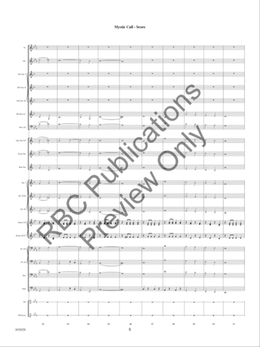 Mystic Call Mystic Call Concert Band scores gallery preview page 8