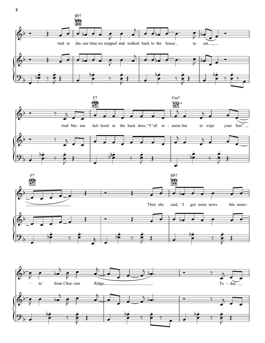 Ode To Billy Joe Acoustic Guitar scores gallery preview page 2