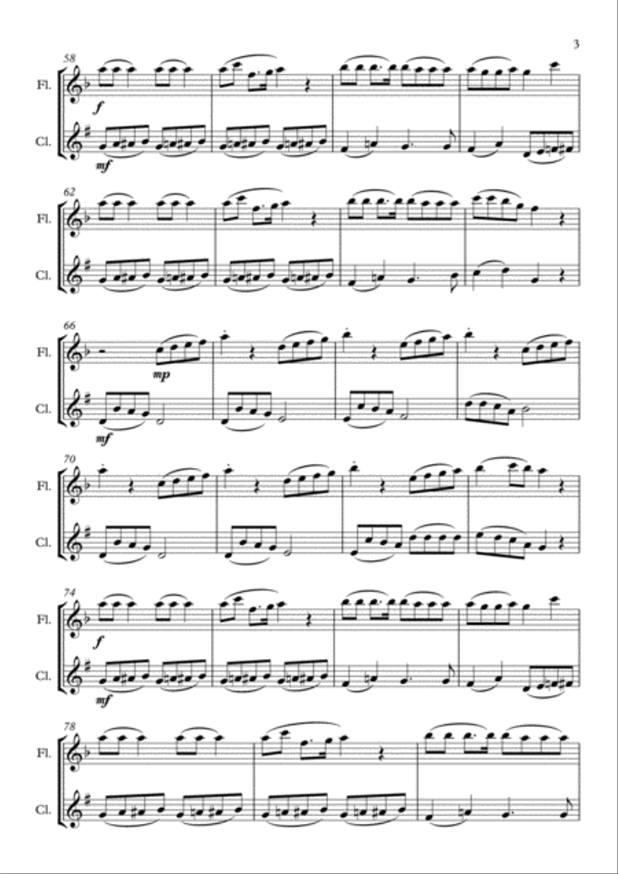An American Christmas Carol Medley, for Woodwind Duet Woodwind Duet scores gallery preview page 3