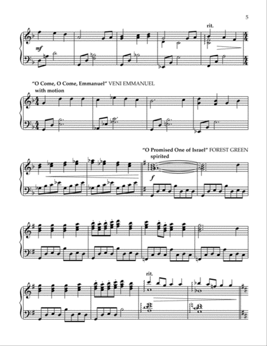A Triptych for Christmas Piano Solo scores gallery preview page 3