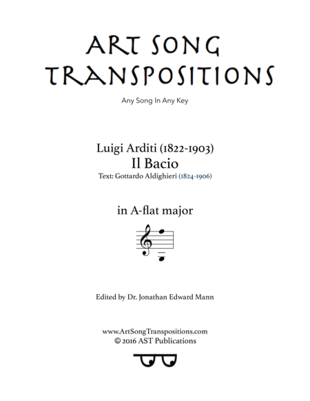 ARDITI: Il bacio (transposed to A-flat major)