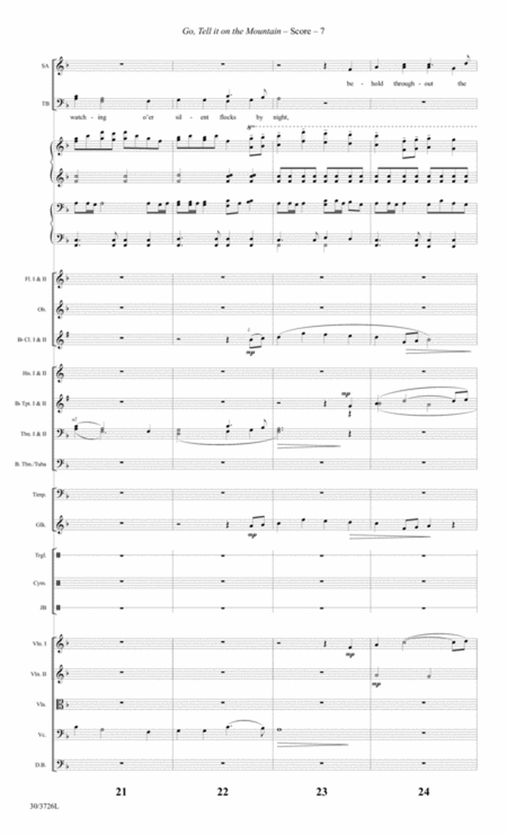 Go, Tell it on the Mountain - Orchestral Score and CD with Printable Parts