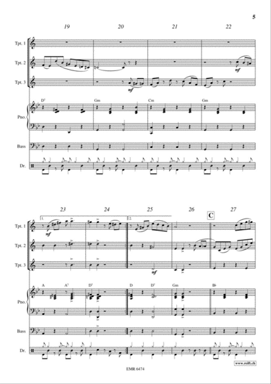 Tico Tico Trumpet Trio scores gallery preview page 5