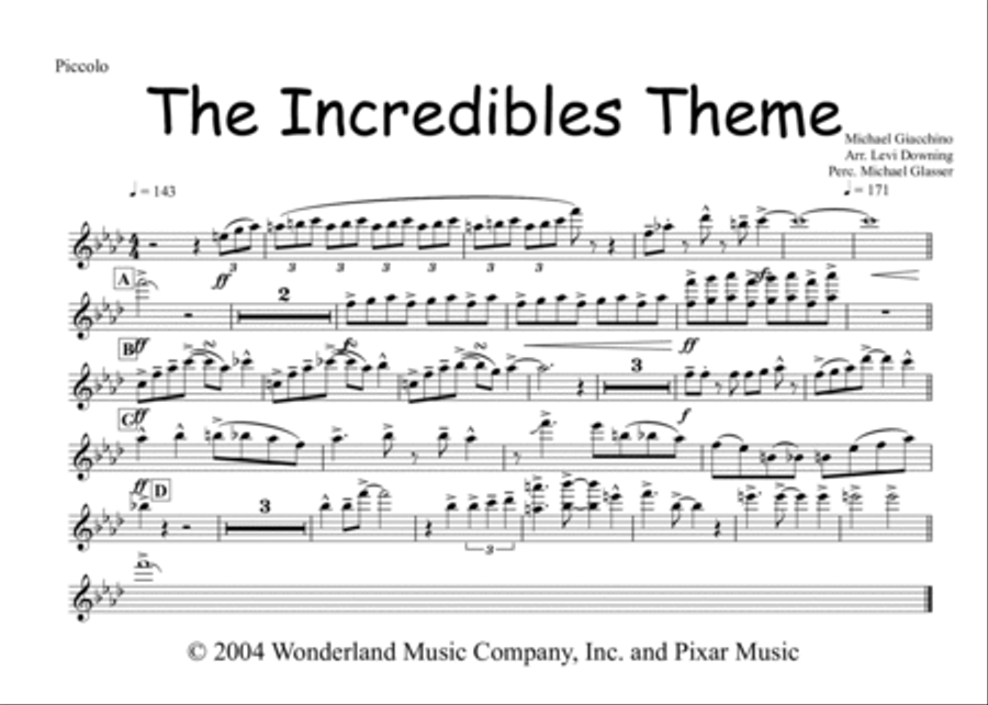 The Incredibles (Main Theme) Marching Band scores gallery preview page 4