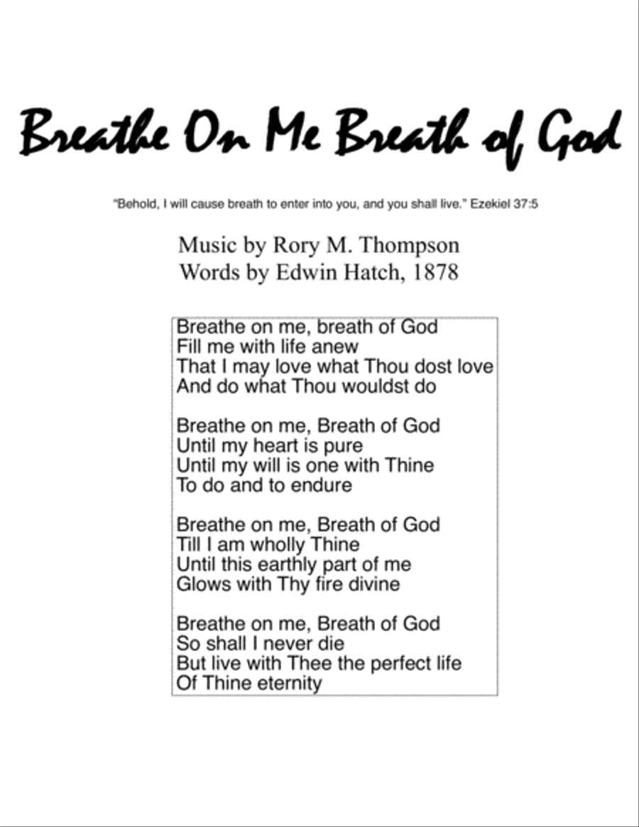 Breathe on Me, Breath of God Voice scores gallery preview page 1