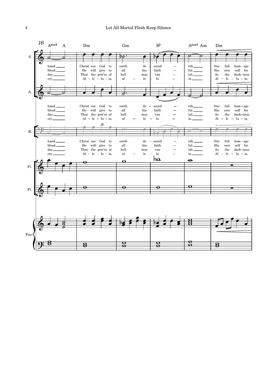 Let All Mortal Flesh Keep Silence Vocal duet flute duet and Piano Flute Duet scores gallery preview page 4