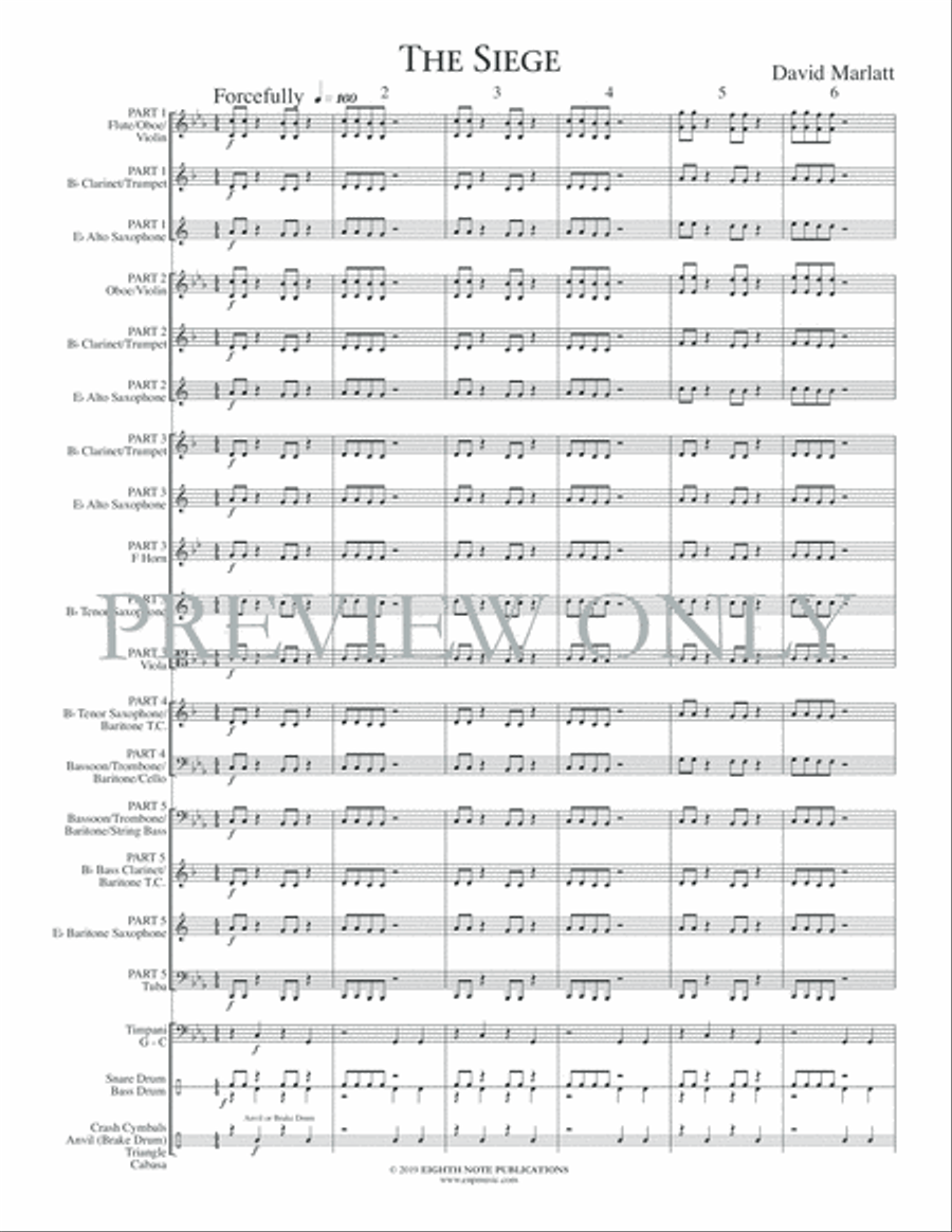 The Siege Concert Band scores gallery preview page 3