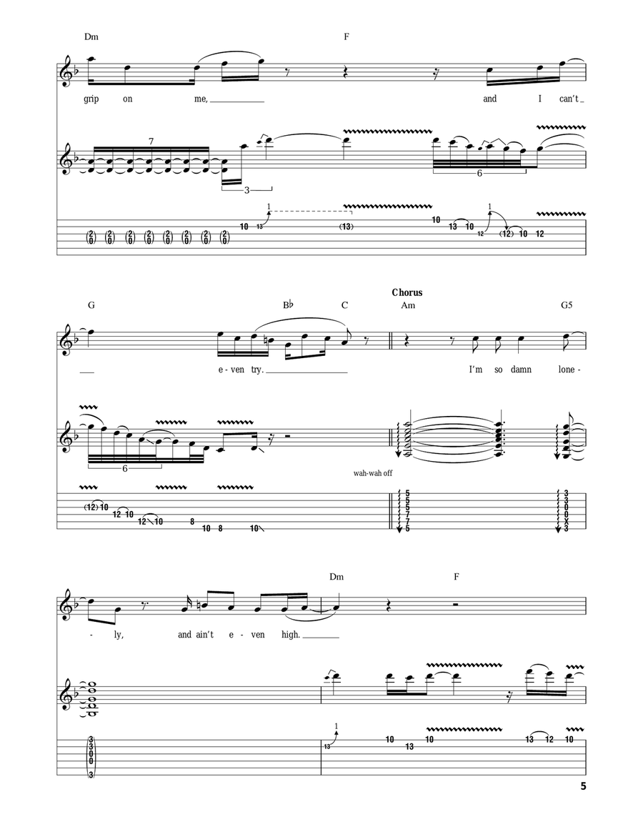 Sloe Gin Acoustic Guitar scores gallery preview page 5
