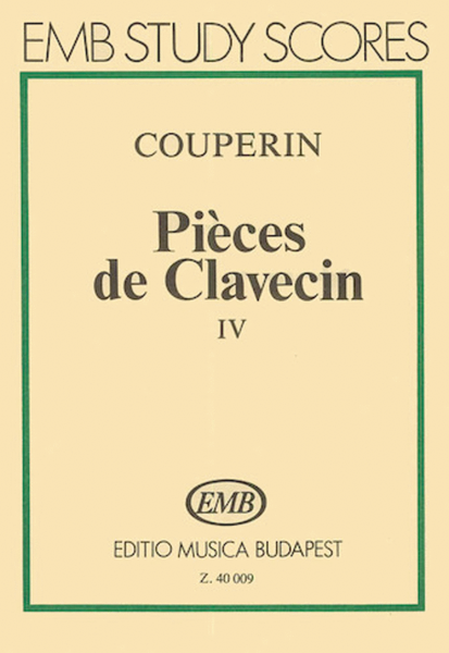 Pieces De Clavecin Volume 4 Harpsichord Or Piano