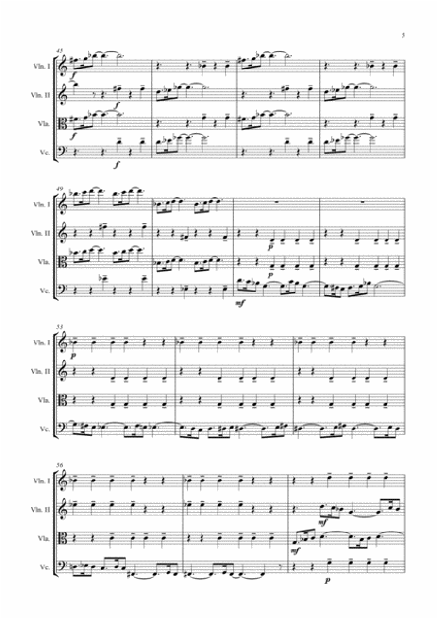 In Conversation (String Quartet) String Quartet scores gallery preview page 5