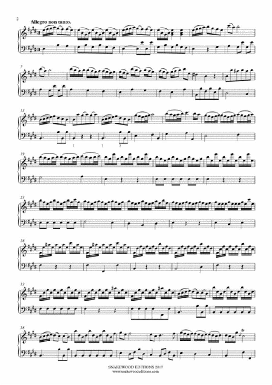 Pisendel – Sonata in E Major for violin and continuo String Duet scores gallery preview page 4