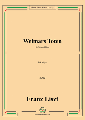 Liszt-Weimars Toten,S.303,in E Major,for Voice and Piano