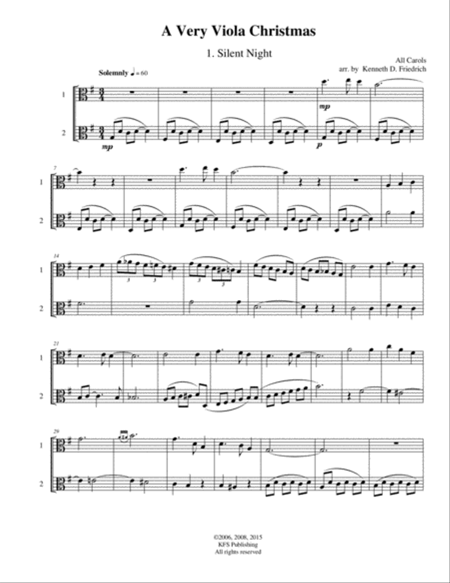 A Very Viola Christmas String Duet scores gallery preview page 4