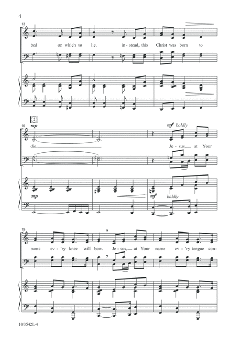 Jesus, at Your Name 4-Part scores gallery preview page 4