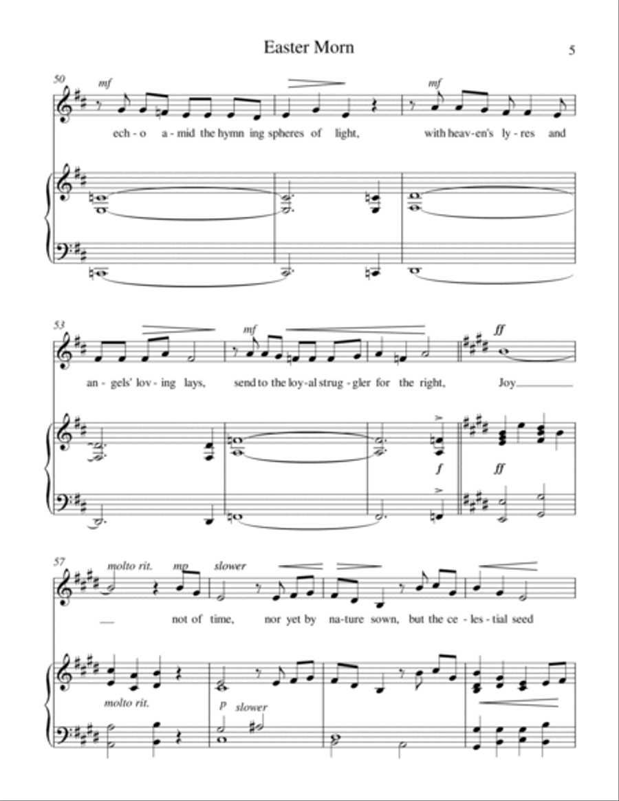 Easter Morn medium voice Medium Voice scores gallery preview page 6