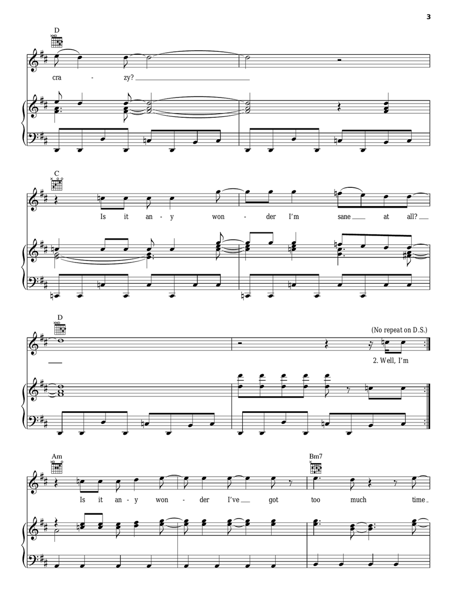Too Much Time On My Hands Piano, Vocal, Guitar scores gallery preview page 3