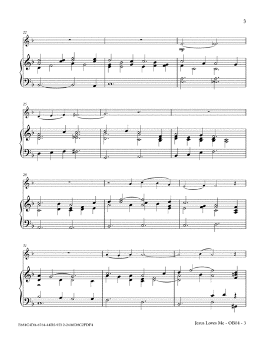 Jesus Loves Me Jesus Loves Me Piano scores gallery preview page 3