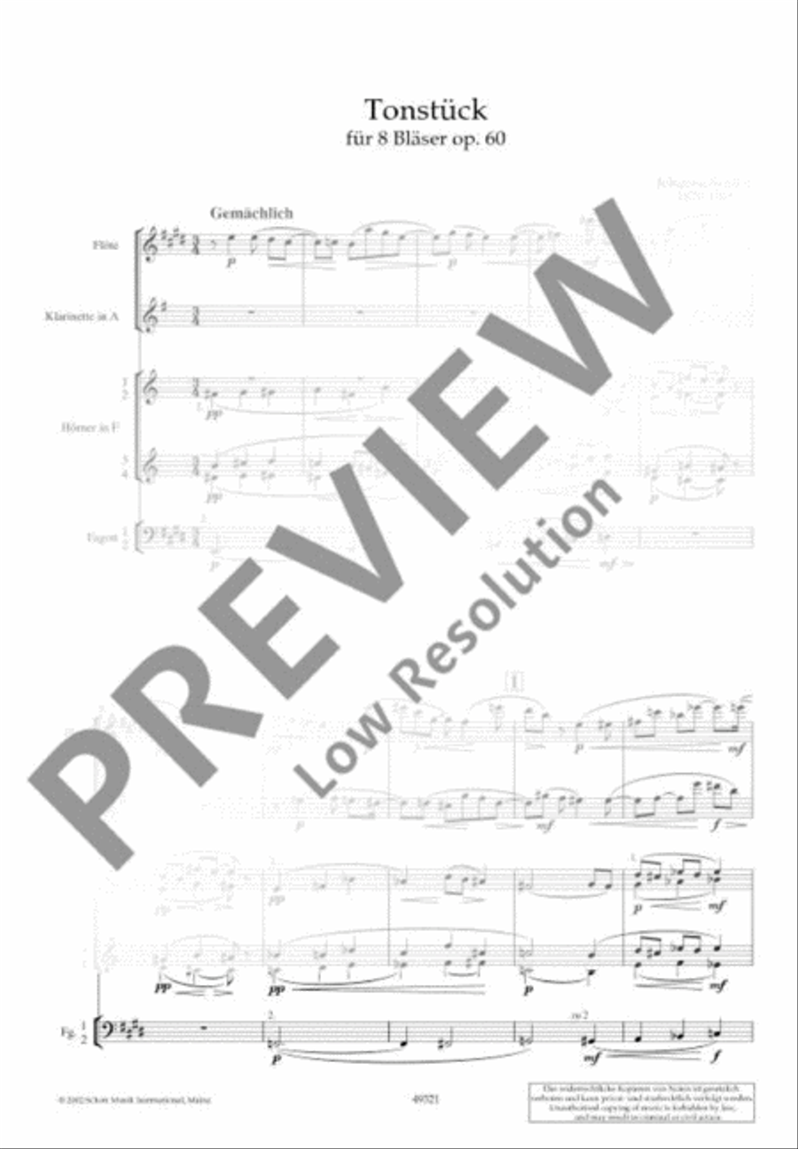 Tonstück E major Tonstück E major Bassoon scores gallery preview page 8