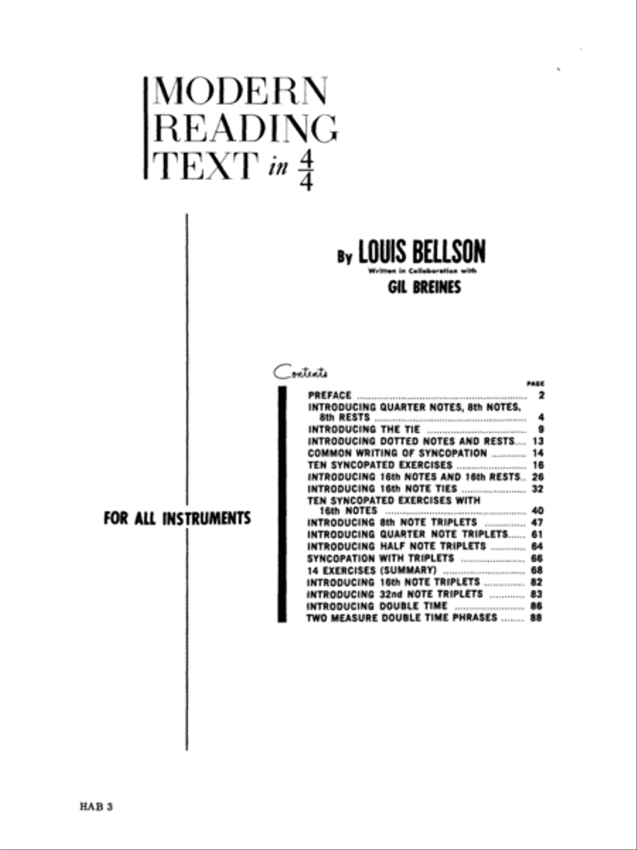 Modern Reading Text in 4/4 Percussion scores gallery preview page 2