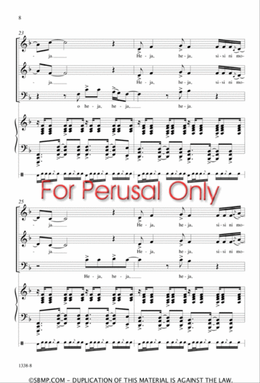 Sisi ni moja - SATB Octavo 4-Part scores gallery preview page 7