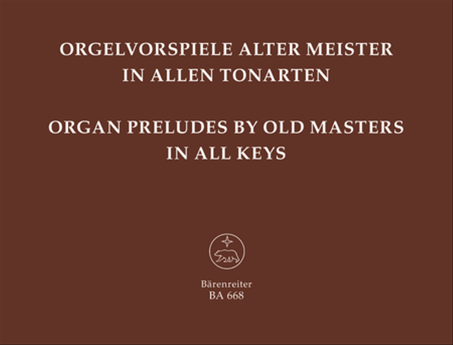 Organ preludes by old masters in all keys