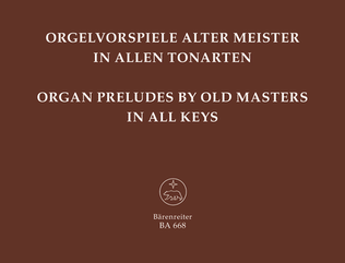 Book cover for Organ preludes by old masters in all keys