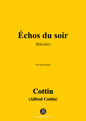 Book cover for Cottin-Échos du soir(Rêverie),for Guitar