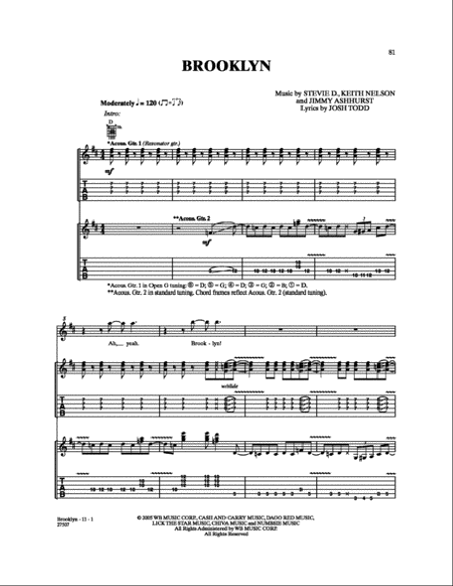 Brooklyn Electric Guitar scores gallery preview page 1