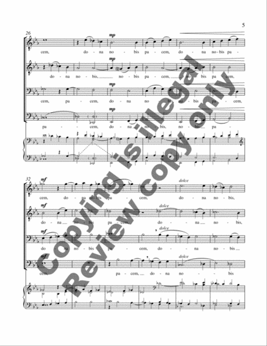 Dona nobis pacem TTBB scores gallery preview page 8