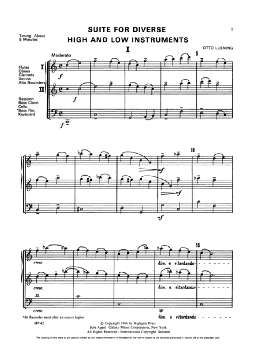 Suite for Diverse High and Low Instruments Bassoon scores gallery preview page 2
