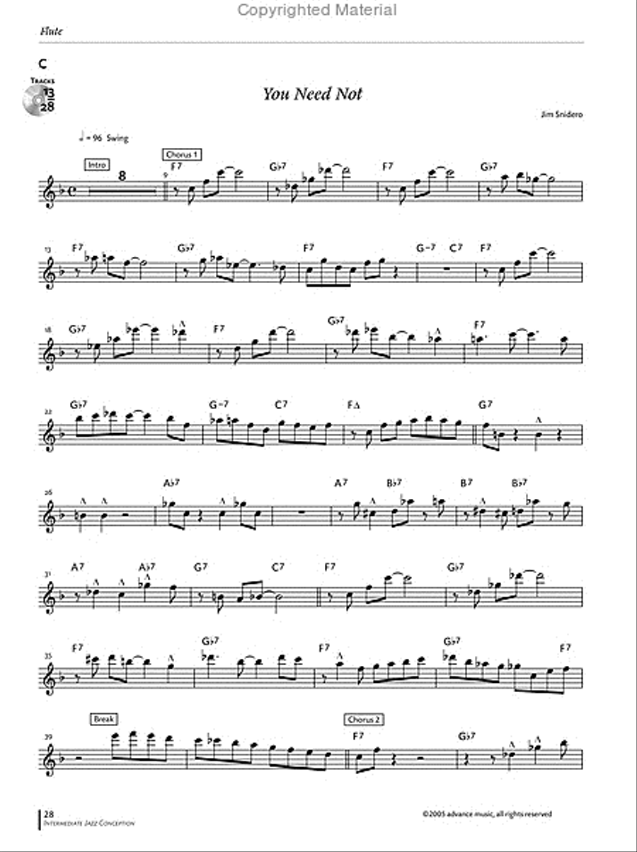 Intermediate Jazz Conception -- Flute Flute scores gallery preview page 12