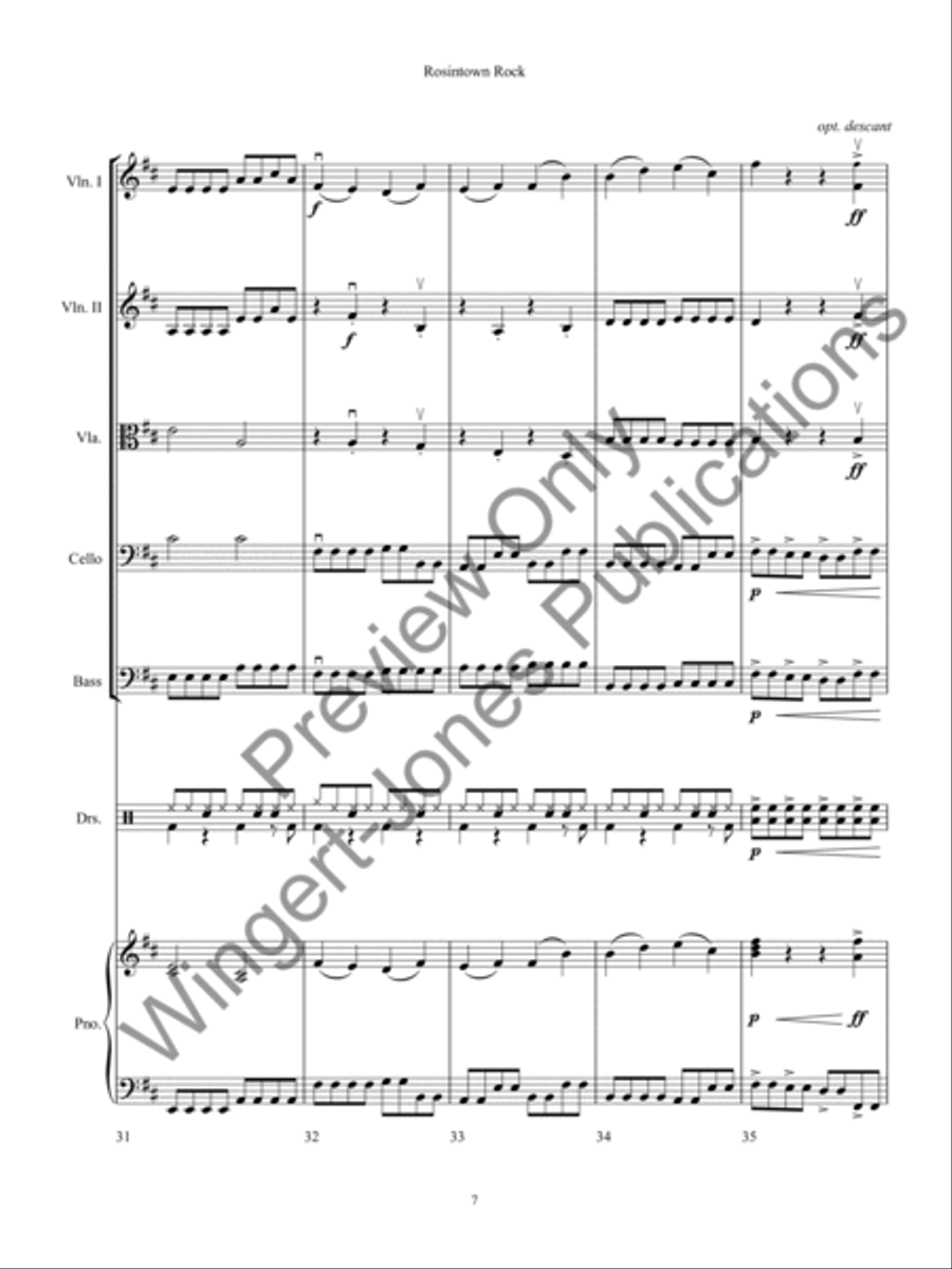 Rosintown Rock Rosintown Rock String Orchestra scores gallery preview page 10