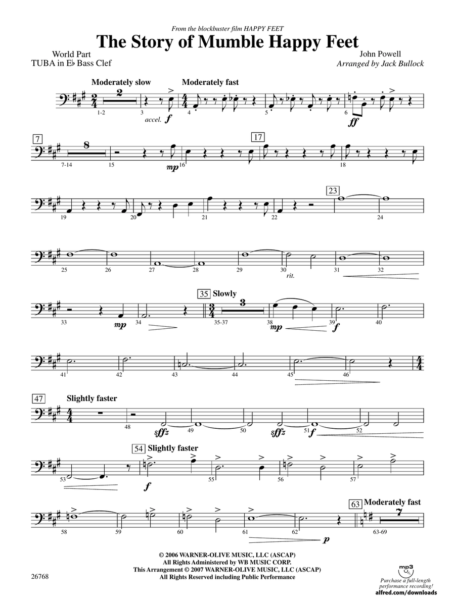 The Story of Mumble Happy Feet: (World Part) E-flat Tuba B.C.