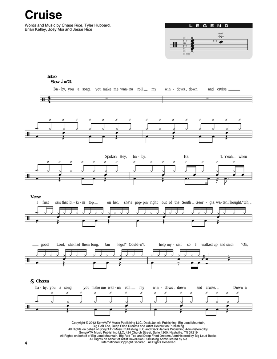 Cruise Percussion scores gallery preview page 1