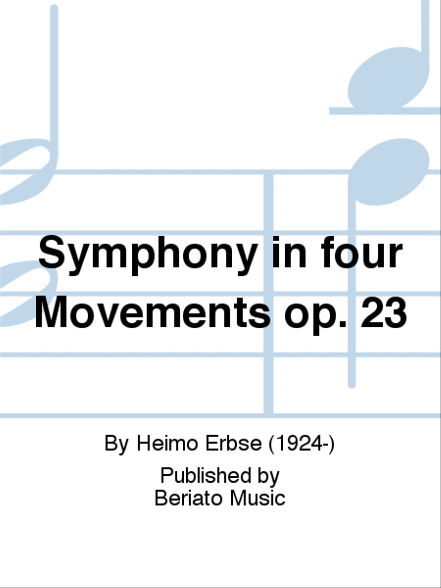 Symphony in four Movements op. 23 Orchestra scores gallery preview page 1