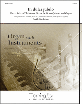 Book cover for In dulci jubilo Three Advent/Christmas Pieces for Brass Quintet & Organ
