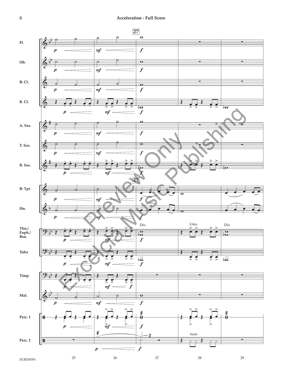 Acceleration Acceleration Concert Band scores gallery preview page 9