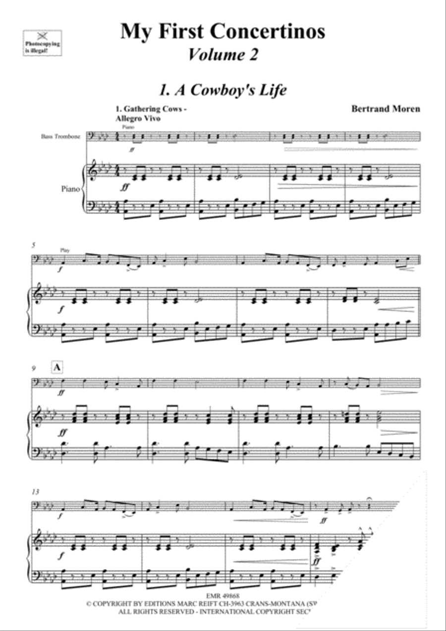 My First Concertinos Volume 2 Trombone scores gallery preview page 4