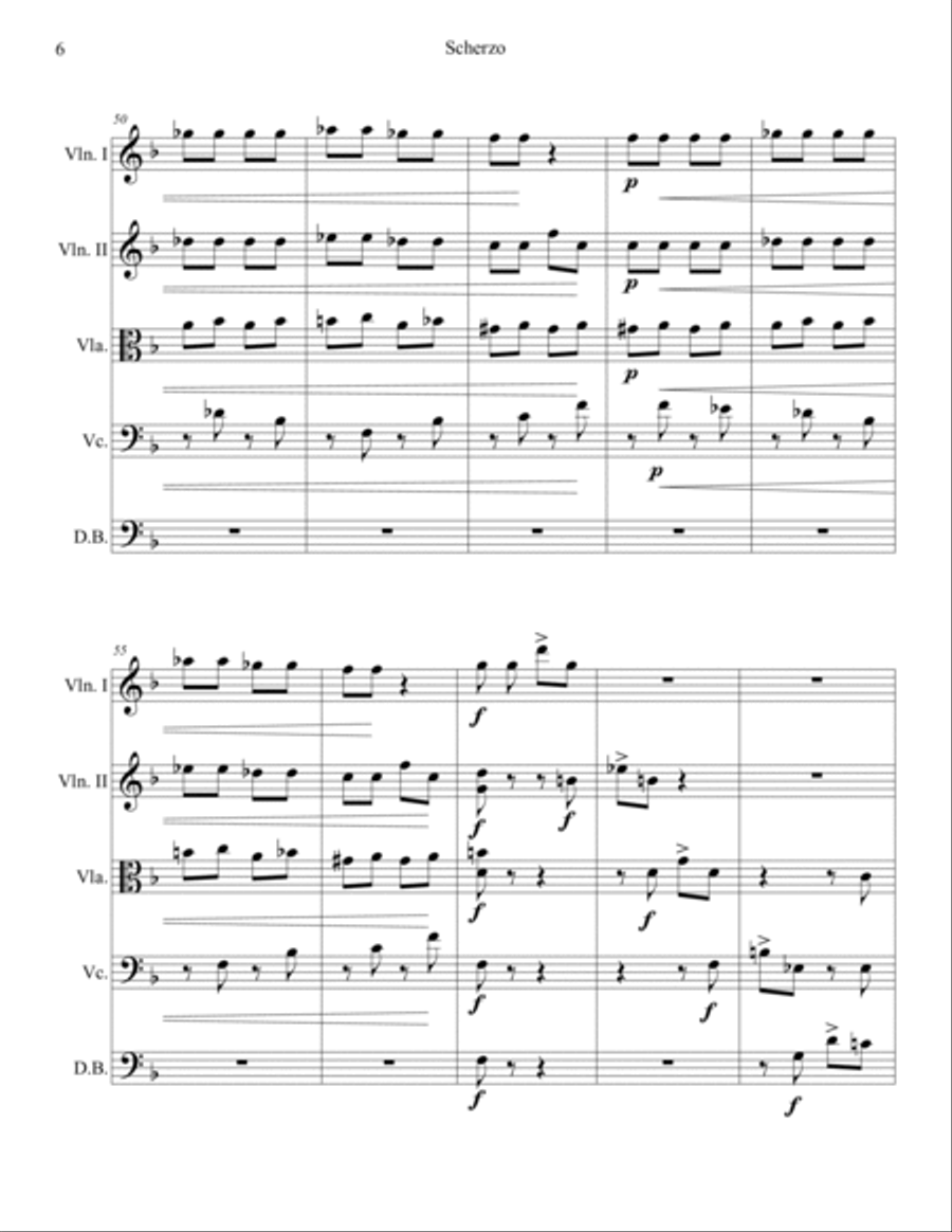 Scherzo from Tschaikowsky's Sym. #4. Full children/youth orchestra. 3 Scores & parts. Full Orchestra scores gallery preview page 6
